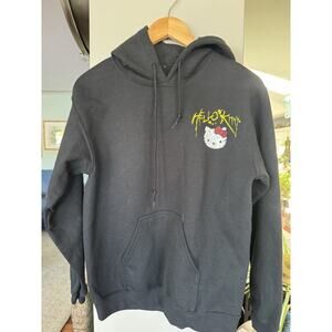 Womens Black Hello Kitty Small Sanrio collab w Forever 21 Graffiti Style